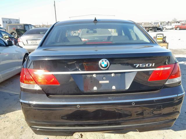 WBAHL83567DT08225 - 2007 BMW 750 BLACK photo 9