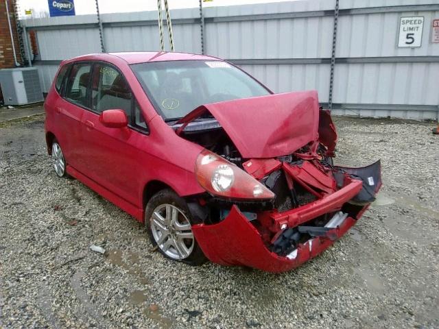 JHMGD37698S010863 - 2008 HONDA FIT SPORT RED photo 1