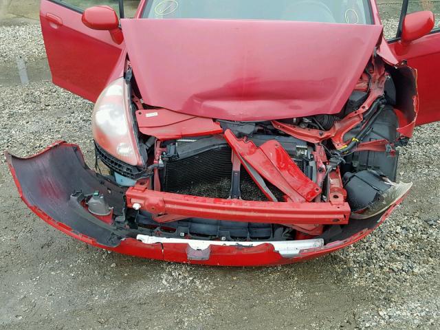 JHMGD37698S010863 - 2008 HONDA FIT SPORT RED photo 7