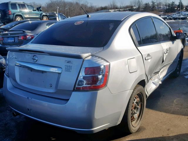 3N1AB6AP4CL745597 - 2012 NISSAN SENTRA 2.0 SILVER photo 4