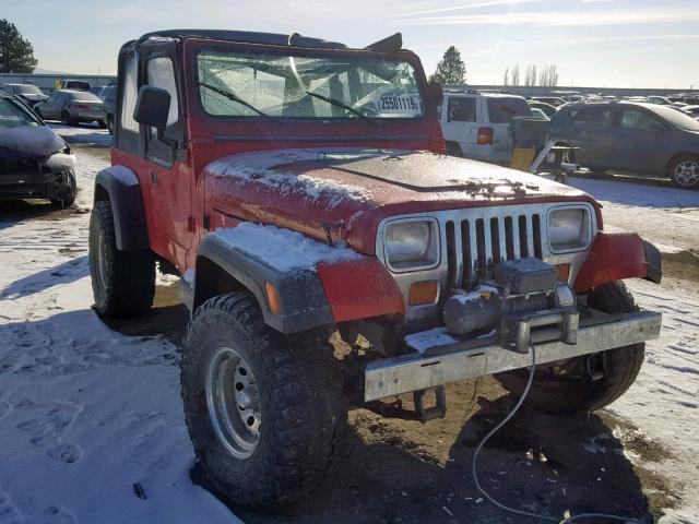 1J4FY19P9RP456912 - 1994 JEEP WRANGLER / RED photo 1