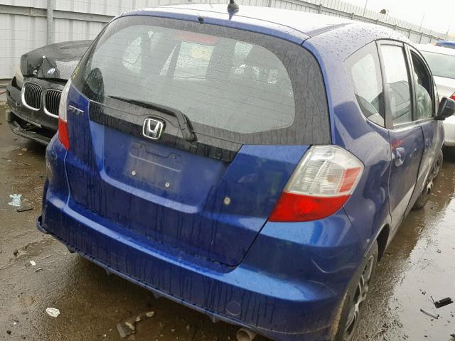 JHMGE88209S049221 - 2009 HONDA FIT BLUE photo 4