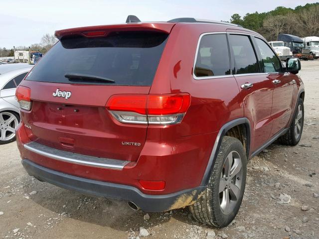 1C4RJFBGXEC112358 - 2014 JEEP GRAND CHER MAROON photo 4