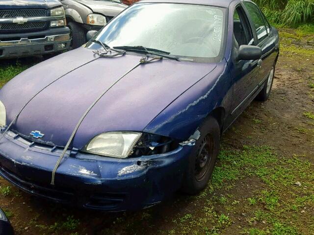 1G1JC524227431127 - 2002 CHEVROLET CAVALIER B BLUE photo 2