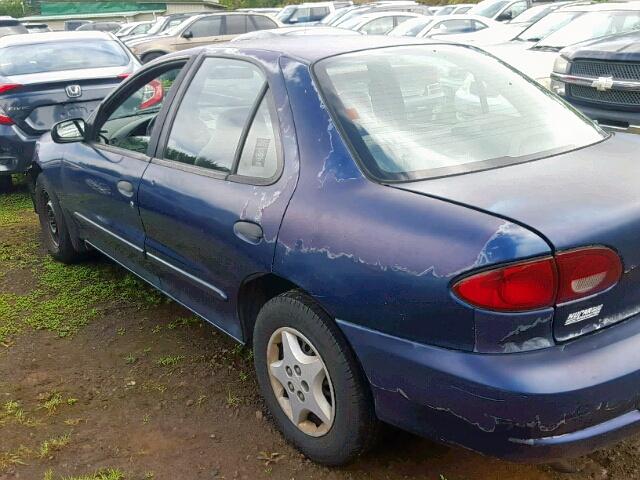 1G1JC524227431127 - 2002 CHEVROLET CAVALIER B BLUE photo 3