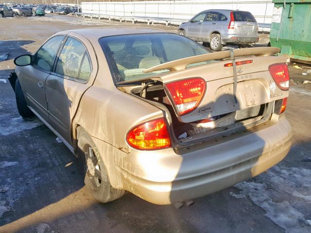 1G3NL52FX4C154280 - 2004 OLDSMOBILE ALERO GL GOLD photo 3