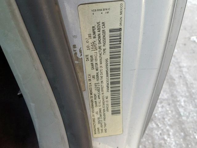 3VWRW31C88M509095 - 2008 VOLKSWAGEN NEW BEETLE Silber Foto 10