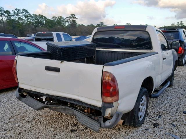 5TENX22N25Z118208 - 2005 TOYOTA TACOMA WHITE photo 4