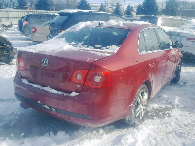 3VWSG71K96M710577 - 2006 VOLKSWAGEN JETTA 2.5 BURGUNDY photo 4