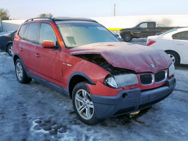 WBXPA93464WC30617 - 2004 BMW X3 3.0I RED photo 1