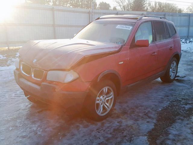 WBXPA93464WC30617 - 2004 BMW X3 3.0I RED photo 2