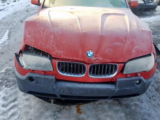 WBXPA93464WC30617 - 2004 BMW X3 3.0I RED photo 7