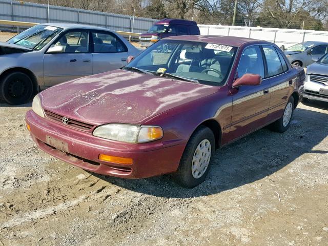 4T1BG12KXTU724604 - 1996 TOYOTA CAMRY DX BURGUNDY photo 2