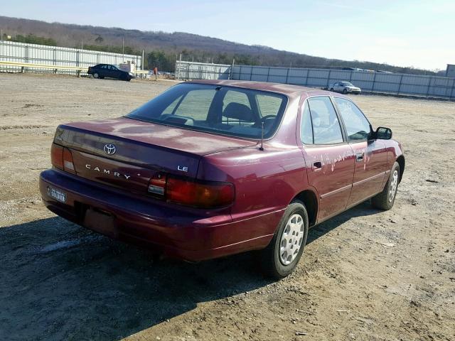 4T1BG12KXTU724604 - 1996 TOYOTA CAMRY DX BURGUNDY photo 4