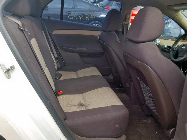 1G1ZC5EB8AF280330 - 2010 CHEVROLET MALIBU 1LT WHITE photo 6