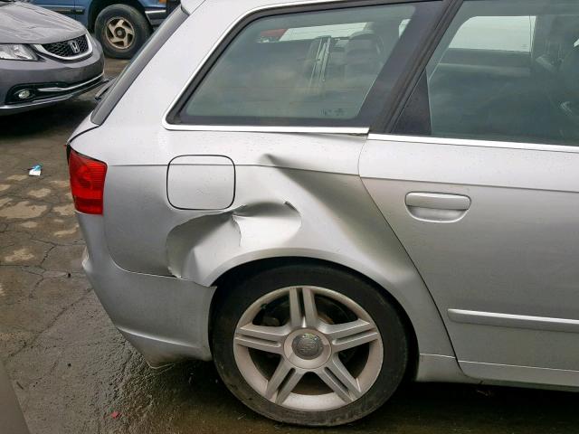 WAUKF78E67A066604 - 2007 AUDI A4 2.0T AV SILVER photo 9