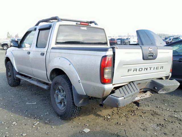 1N6ED27T54C464392 - 2004 NISSAN FRONTIER C SILVER photo 3