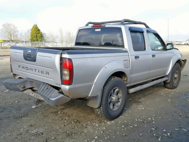 1N6ED27T54C464392 - 2004 NISSAN FRONTIER C SILVER photo 4