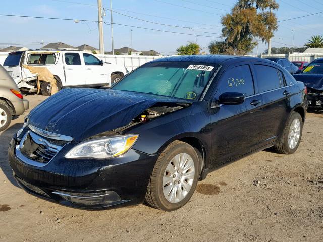 1C3CCBAB2DN640885 - 2013 CHRYSLER 200 LX BLACK photo 2