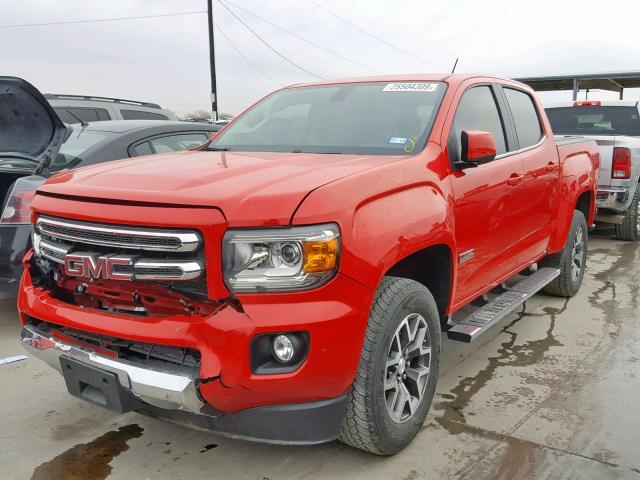 1GTG6BE33F1143331 - 2015 GMC CANYON SLE RED photo 2