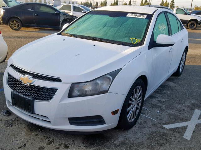 1G1PJ5SC7C7172823 - 2012 CHEVROLET CRUZE ECO WHITE photo 2