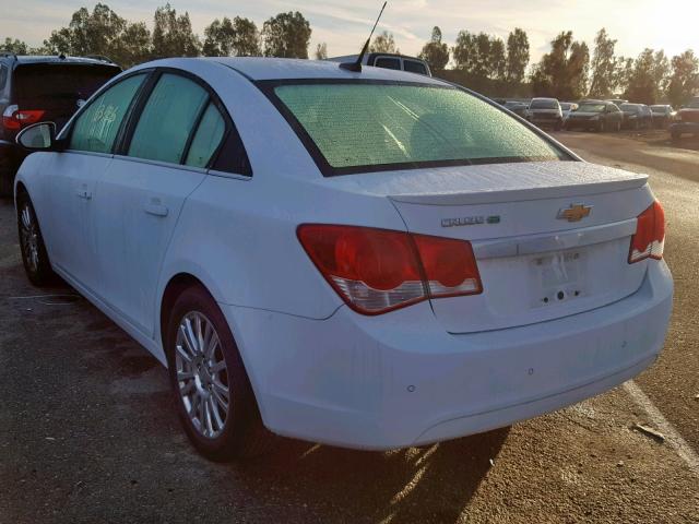 1G1PJ5SC7C7172823 - 2012 CHEVROLET CRUZE ECO WHITE photo 3