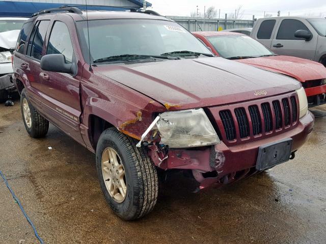 1J4GW68NXXC715919 - 1999 JEEP GRAND CHER MAROON photo 1