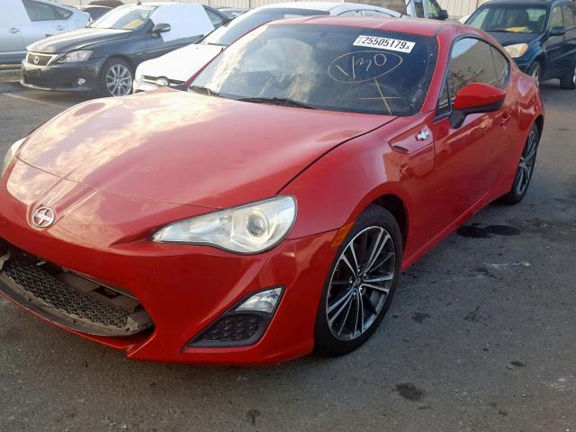 JF1ZNAA10D1708406 - 2013 TOYOTA SCION FR-S RED photo 2