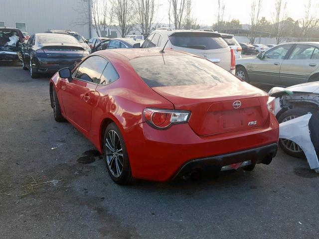 JF1ZNAA10D1708406 - 2013 TOYOTA SCION FR-S RED photo 3