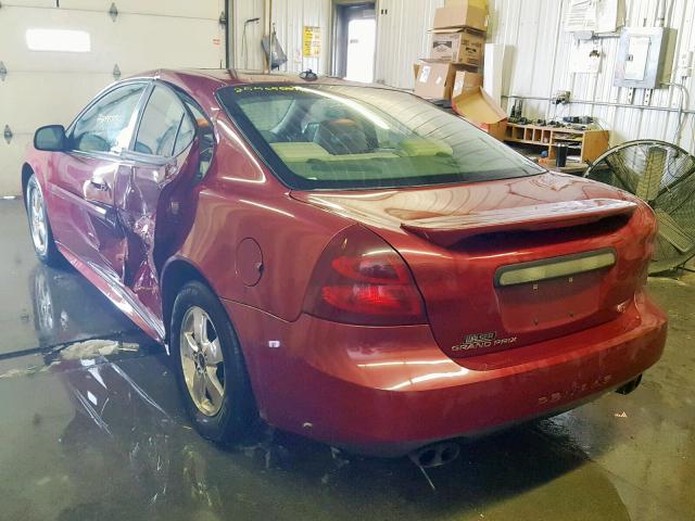 2G2WS542851147826 - 2005 PONTIAC GRAND PRIX MAROON photo 3