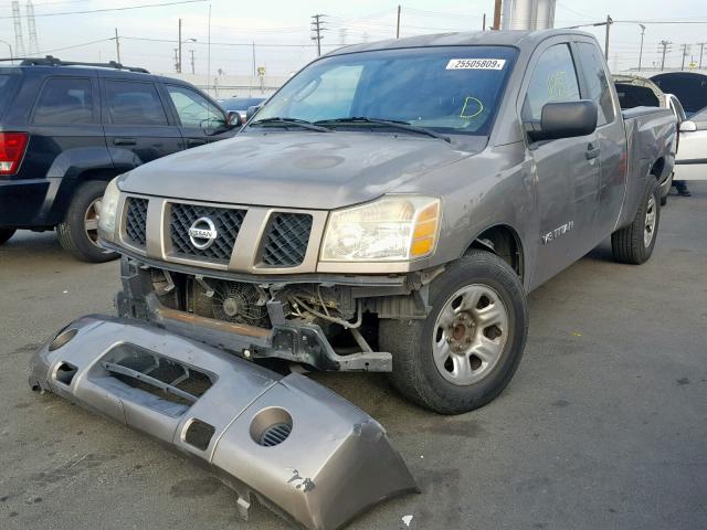 1N6AA06A64N593340 - 2004 NISSAN TITAN XE GRAY photo 2