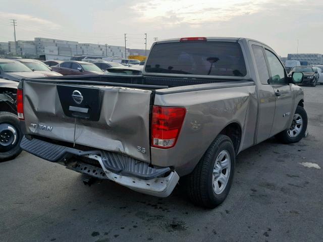 1N6AA06A64N593340 - 2004 NISSAN TITAN XE GRAY photo 4