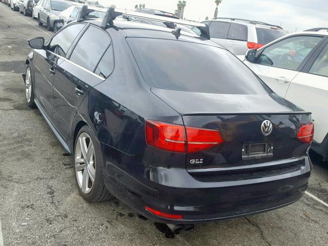 3VW4T7AJ0FM290364 - 2015 VOLKSWAGEN JETTA GLI BLACK photo 3