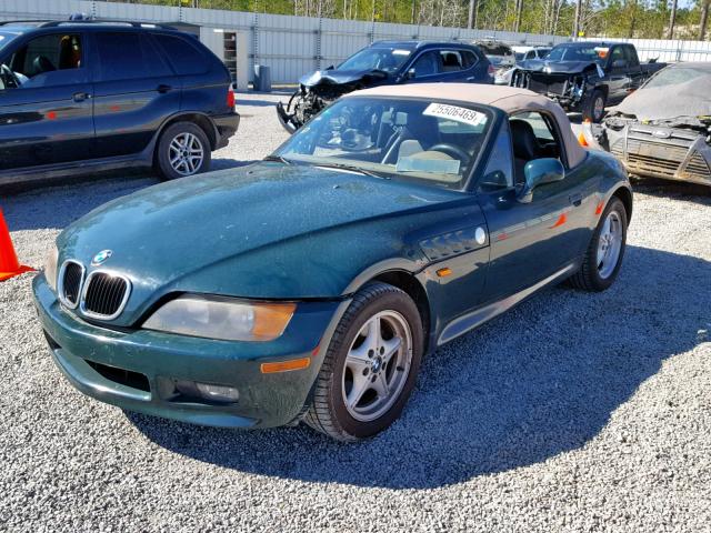 4USCH7329VLB82036 - 1997 BMW Z3 1.9 GREEN photo 2