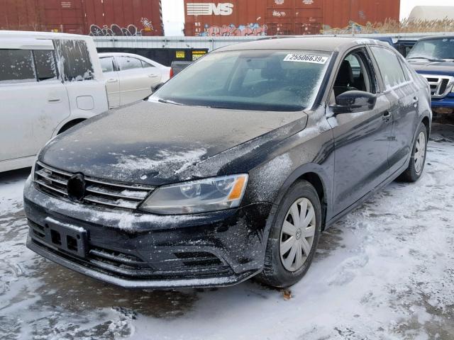 3VW2K7AJ9FM404520 - 2015 VOLKSWAGEN JETTA BASE BLACK photo 2