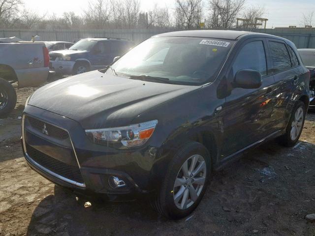 JA4AR4AU1CZ009724 - 2012 MITSUBISHI OUTLANDER BLACK photo 2