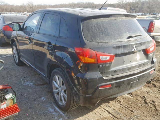 JA4AR4AU1CZ009724 - 2012 MITSUBISHI OUTLANDER BLACK photo 3