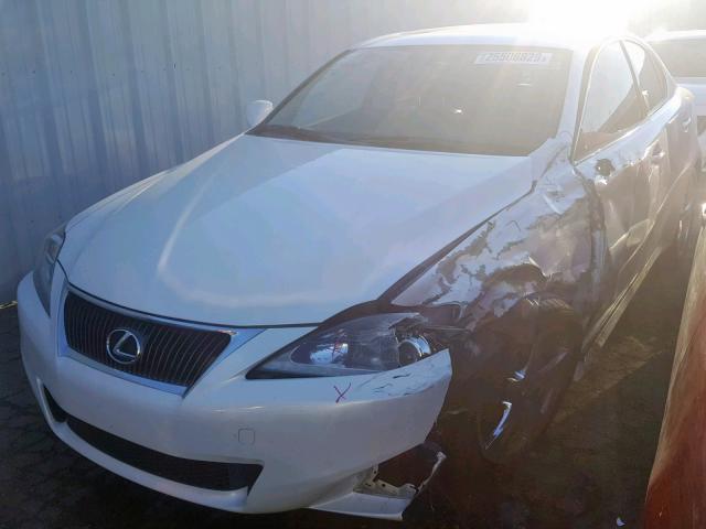 JTHBF5C25B5145704 - 2011 LEXUS IS 250 WHITE photo 2