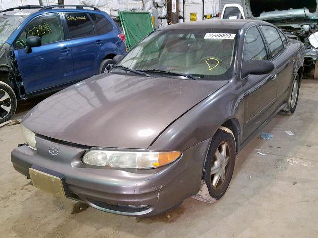 1G3NL52EX2C231864 - 2002 OLDSMOBILE ALERO GL GRAY photo 2