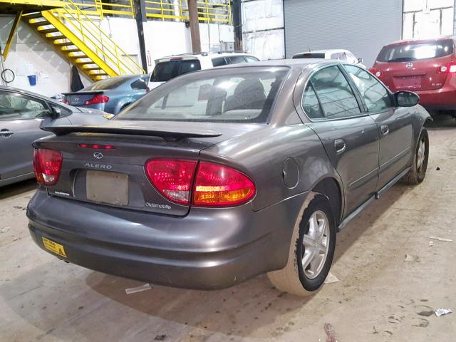 1G3NL52EX2C231864 - 2002 OLDSMOBILE ALERO GL GRAY photo 4