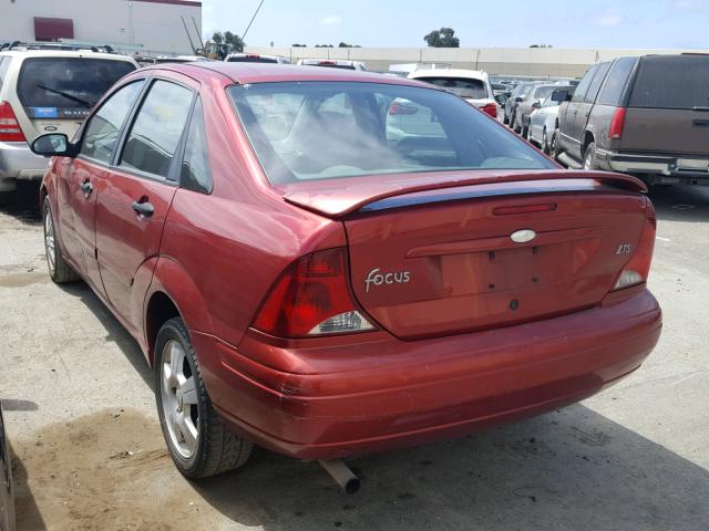 1FAFP38Z34W132821 - 2004 FORD FOCUS ZTS RED photo 3