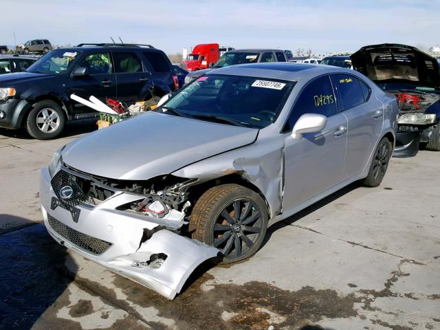 JTHCK262975013417 - 2007 LEXUS IS 250 SILVER photo 2