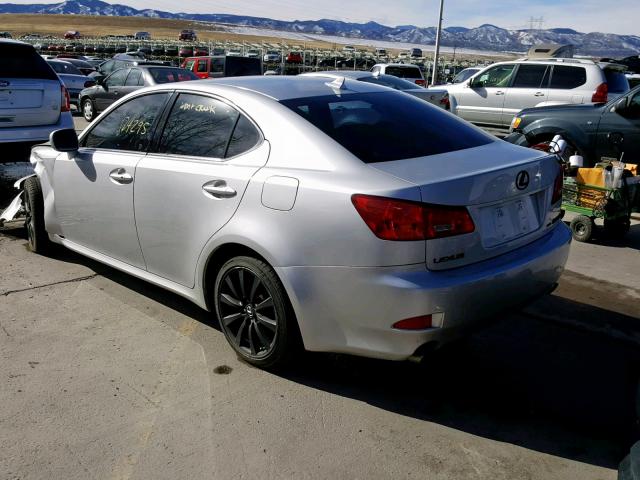 JTHCK262975013417 - 2007 LEXUS IS 250 SILVER photo 3