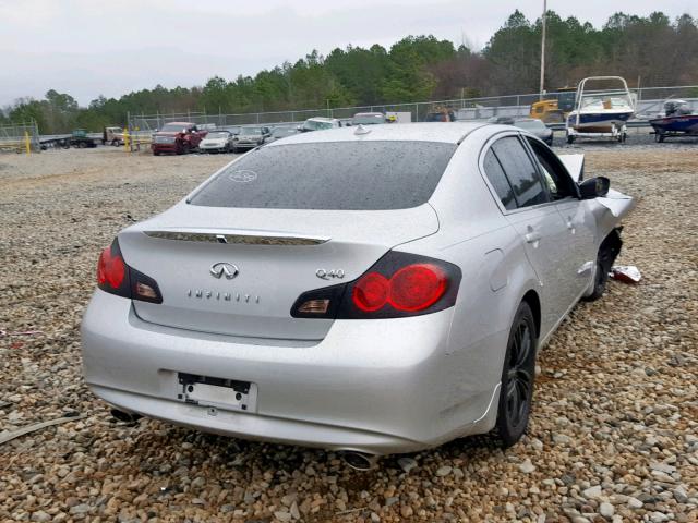 JN1CV6AP4FM580077 - 2015 INFINITI Q40 SILVER photo 4