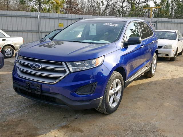 2FMTK3G87FBB95022 - 2015 FORD EDGE SE BLUE photo 2