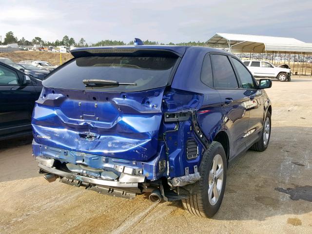 2FMTK3G87FBB95022 - 2015 FORD EDGE SE BLUE photo 4