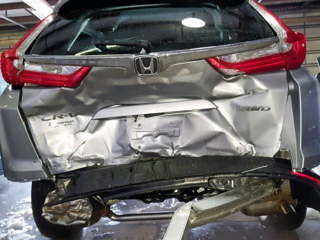 7FARW2H87JE062823 - 2018 HONDA CR-V EXL SILVER photo 9