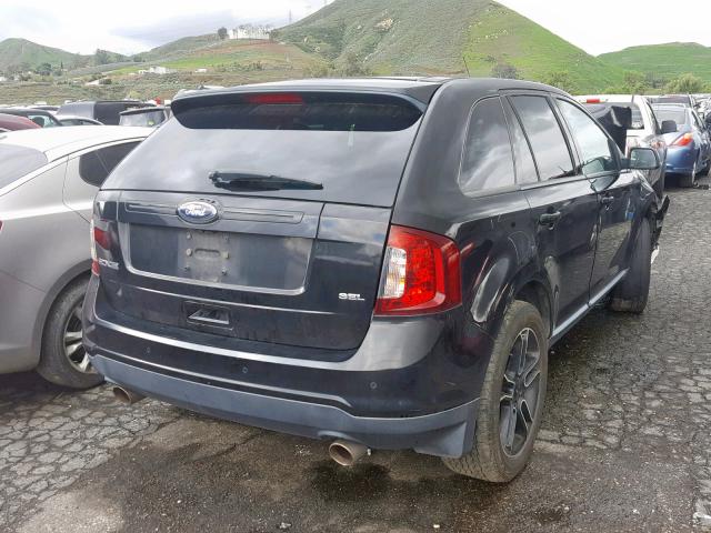 2FMDK3JC6DBB26210 - 2013 FORD EDGE SEL BLACK photo 4