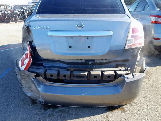 3N1AB6AP4AL668727 - 2010 NISSAN SENTRA 2.0 GRAY photo 9