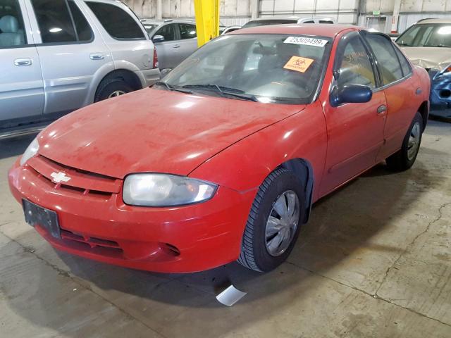 1G1JC52F237307796 - 2003 CHEVROLET CAVALIER RED photo 2